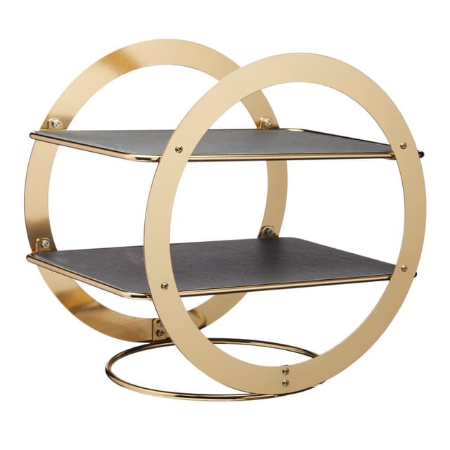 Artesà ringförmige Etagere, Messing Finish, 31.5x22.5x30cm, Geschenkbox Präsentationsständer mit 2 Etagen Einzelbett
