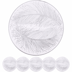 MORAINJAY 6er Set Platzdeckchen Silber Tischset PVC Ausgehöhlte Platzset Metallische Runde Tischsets, Waschbar Hitzebeständig Rutschfester Platz-Mattenc für Weihnachten Hochzeit Geburtstags Party St110tj-silver