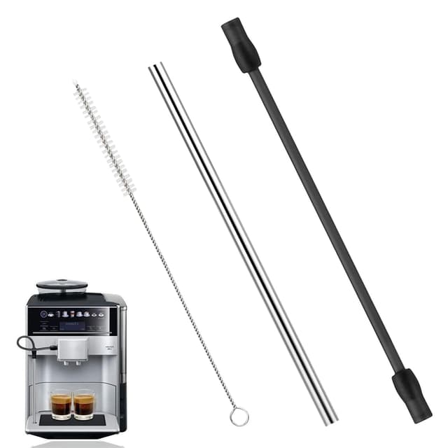Milchschlauch, Kaffeevollautomat Milchschlauch Kompatibel mit Eq6 Series Edelstahles Milchrohr und Reinigungsbürste Set Bosch Veroaroma Kaffeevollautomat