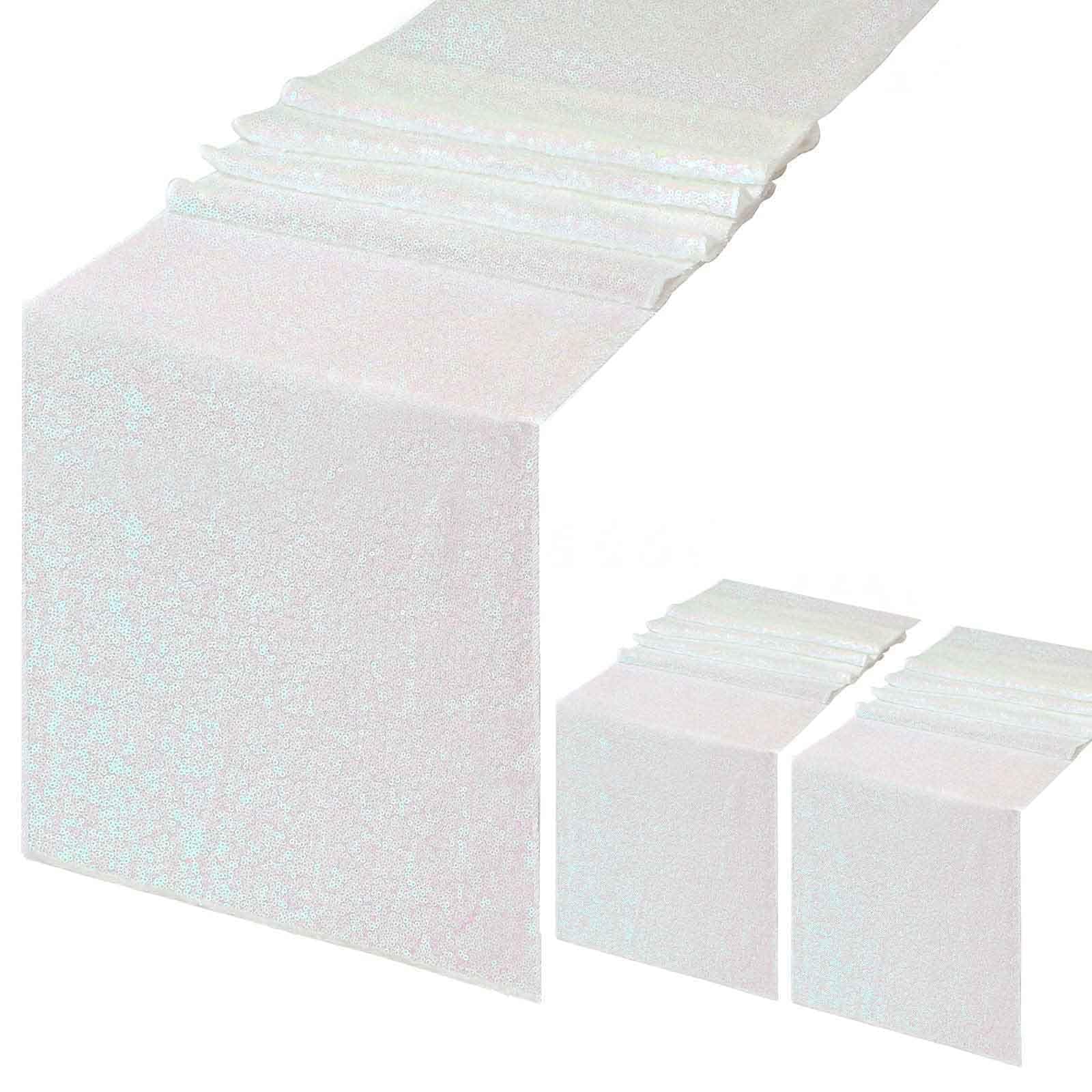 2 Stück Tischläufer Geburtstag 30x180cm Pailletten Tischläufer für Kinder Geburtstags Party Hochzeiten Weihnachten Dekoration Symphonie Farbe 30x180cm