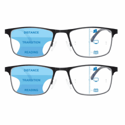 SKYWAY Progressive Multifokal Anti-Blaulicht Lesebrille Herren Damen Leichte Mentale Rahmen Federscharnier Gleitsichtbrille Lesehilfe Computerbrille 1,0 1,5 2,0 2,5 3,0 3,5 4,0 2 Schildkröte 3.5 Dioptrien