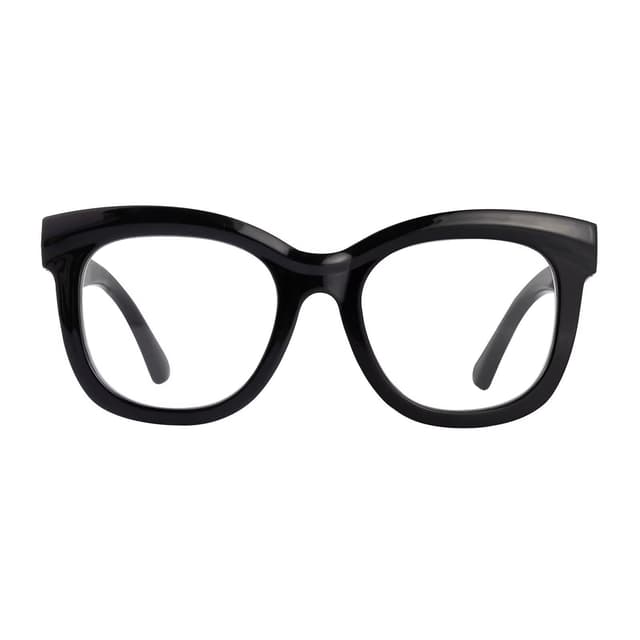 SKYWAY Übergroße Lesebrille Damen, Stilvolle Große Quadratische Blaulichtfilter Brille mit Sehstärke Schwarz 2.5 Dioptrien