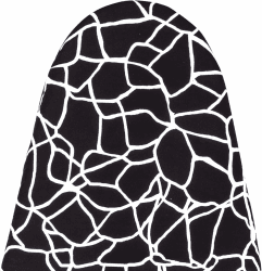 Umiin Bügelbrettbezug, 165x65cm, Elastische & Dicke Bügelbrettbezüge mit Baumwolloberteil und 6 mm Filzpolsterung Schwarz & Weiß 165x65cm