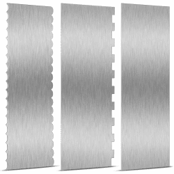 Woobroo Pack of 3 Edelstahl Kuchenschaber (22x8cm) – Professionelle Tortenspachtel Set, Teigkarte & Fondant Glätter für Buttercreme, Torten & Backzubehör