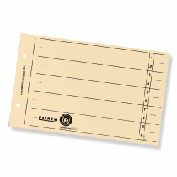 Original Falken 100er Pack Trennblätter. Made in Germany. Aus Recycling-Karton für DIN A5 quer hellchamois Trennlaschen Trennblätter Ordner Register Kalender Blauer Engel hellchamois 100er Pack DIN A5