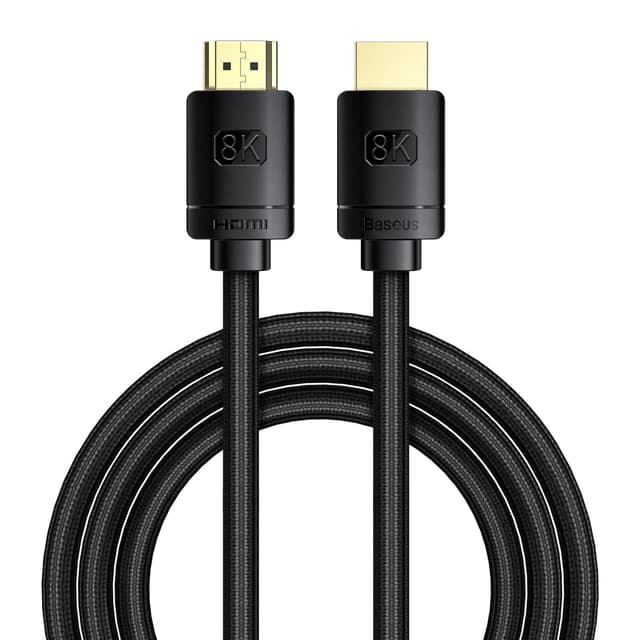 Baseus High Definition-Serie HDMI Kabel 2.1, HDMI 8K auf HDMI 8K 60Hz Adapterkabel, 2m, Schwarz