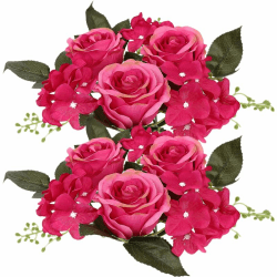 2 STK KüNstliche RosenkräNze Kerzenring Blumenkranz FüR Hochzeit, Party, Tischdeko, Romantische AtmosphäRe, ø 10 cm Innenring, Pflegeleicht Rosy