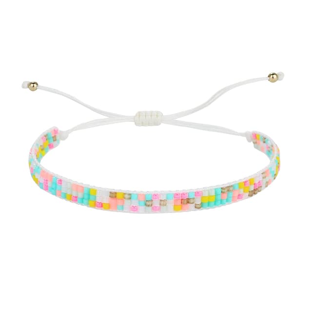 KELITCH Damen Armbänder Perlen Miyuki breite Armbänder Sternmuster Dekoration Größe verstellbar mit unelastischem Seil Armband für Damen Self Statement Freundschaftsgeschenke