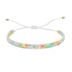 KELITCH Damen Armbänder Perlen Miyuki breite Armbänder Sternmuster Dekoration Größe verstellbar mit unelastischem Seil Armband für Damen Self Statement Freundschaftsgeschenke