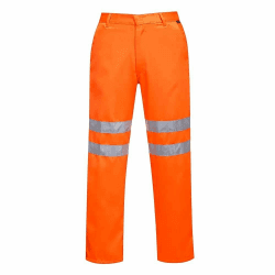 Portwest Warnschutz-Hose aus Polyester-Baumwolle RIS, Größe: 5XL, Farbe: Orange, RT45ORR5XL 5XL Orange