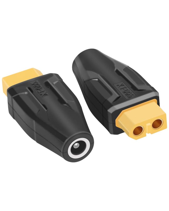 RIIEYOCA XT60 auf DC5521 Stecker, XT60 Buchse auf Buchse DC5521 Stecker ohne Kabel Adapter für RC Auto, FPV Drohne, LiPo Akku, Laptop Netzteile, etc (2PCS) XT60 Buchse auf DC5521 Buchse