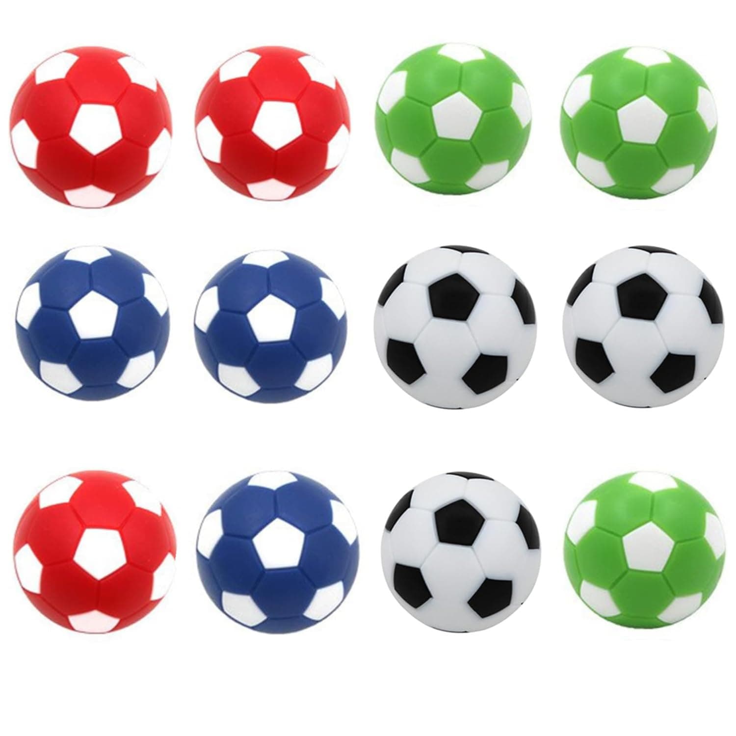ZHjuju Tischfußball Kickerbälle,12 Stück Tischkicker Bälle Ersatzball für Kickerball 36 mm Harz Tischfussball Bälle Tischfussball Bälle Ersatzbälle für Erwachsene und Kinder Fußball Tisch Spiel