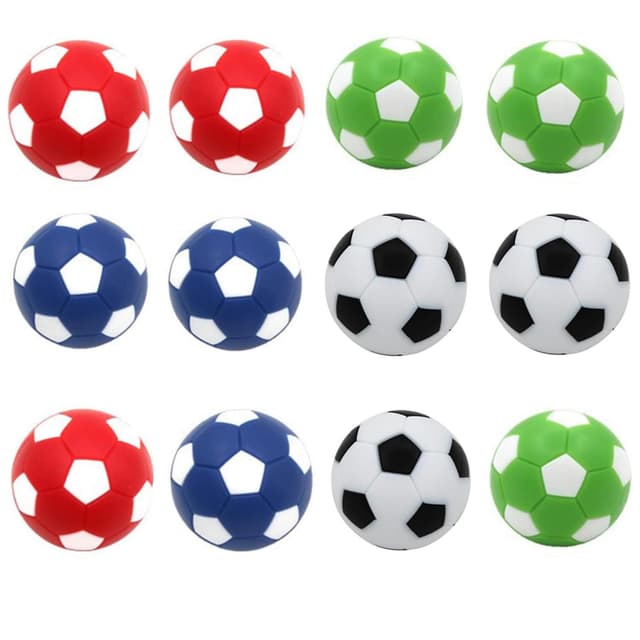 ZHjuju Tischfußball Kickerbälle,12 Stück Tischkicker Bälle Ersatzball für Kickerball 36 mm Harz Tischfussball Bälle Tischfussball Bälle Ersatzbälle für Erwachsene und Kinder Fußball Tisch Spiel