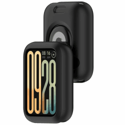 AWADUO Kompatibel mit Xiaomi Smart Band 9 Pro Schutzhülle, Smartwatch Silikon Schutzhülle Shell Weiche und langlebige Uhrenzubehör (schwarz)