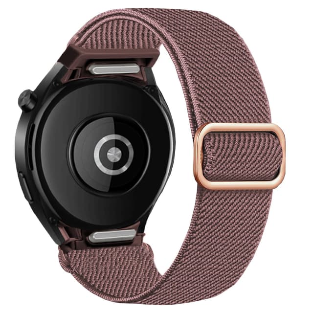 Elastisches Armband für Samsung Galaxy Watch 7/6/5/4 40mm 44mm/Watch 6 Classic Armband 47mm 43mm/4 Classic Band 46mm 42mm/5 Pro 45mm/FE Damen/Herren,One Click Nylon Band für Samsung Watches 4 5 6 7 10-Rauch violett