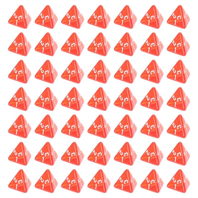 ibasenice 120 STK Vier Seiten Würfel Acryl-spielwürfel Rote W4-würfelmasse 4-seitige Spielwürfel 100-seitiger Würfel Rollenspiel Tischspielwürfel Goldene Würfel Transparent Rot Marmor Kind