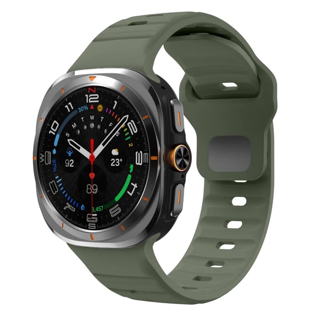 Robustes Armband für Samsung Galaxy Watch Ultra Armband 47mm Herren/Damen,Atmungsaktiv Silikon Sport Band für Samsung Watch Ultra 47 mm Sportarmband Ersatzarmband 02-Armee Grün Samsung Galaxy Watch Ultra Armband