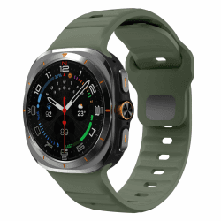 Robustes Armband für Samsung Galaxy Watch Ultra Armband 47mm Herren/Damen,Atmungsaktiv Silikon Sport Band für Samsung Watch Ultra 47 mm Sportarmband Ersatzarmband 02-Armee Grün Samsung Galaxy Watch Ultra Armband