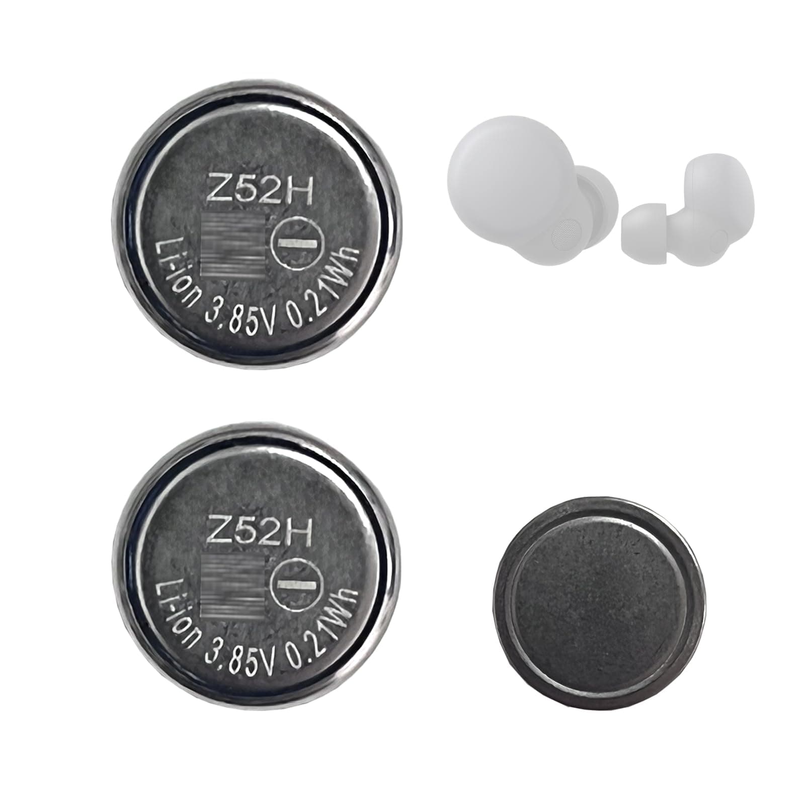 2PCS HIGHAKKU Ersatzakku Z52H kompatibel mit Sony LinkBuds S WFLS900N/B Bluetooth Headphones Battery Series