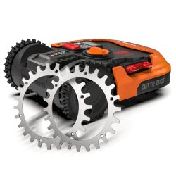 Rasenmäher Roboter Spikes zur für Worx Landroid Modell S/M Rasenmäher, Dicke 2 mm,Traktionsverbesserung, Gesenkte Schraubenlöcher Poliert Entgratet, Roboter Radgröße Durchmesser 205mm