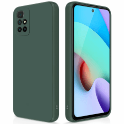GiiYoon Hülle Kompatibel mit Xiaomi Redmi 10, Hochwertiges Liquid Silicone Case, Rundumschutz Handyhülle, Kratzfestes Weiches Mikrofaserfutter- grün Xiaomi Redmi 10 Grün