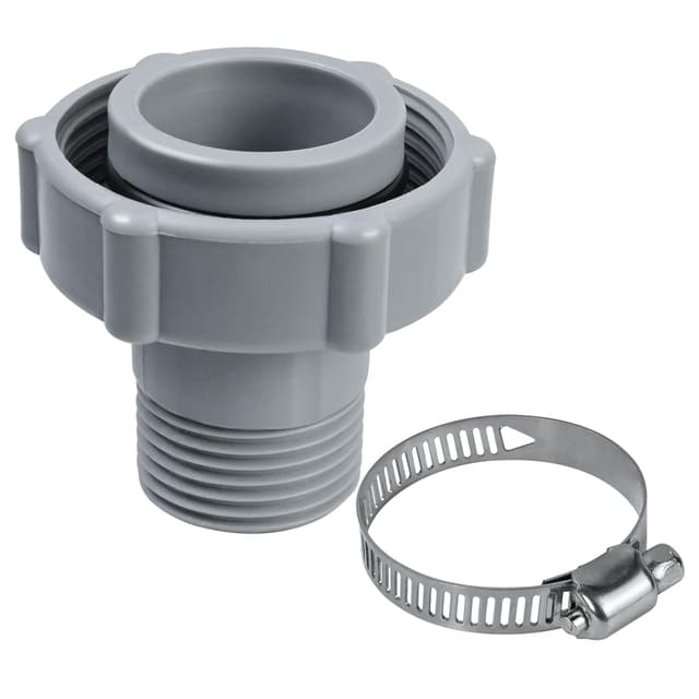 Schwimmbad Ablaufgarnitur, 2pcs Poolschlauch Adapter, Schlauchverbinder Pool, Pool Schlauch Anschluss, Id1,5 Zoll, Od1,0 Zoll, Innengewinde 3/4 Zoll,Geeignet für Oberirdische Pool-Abflussanschlüsse