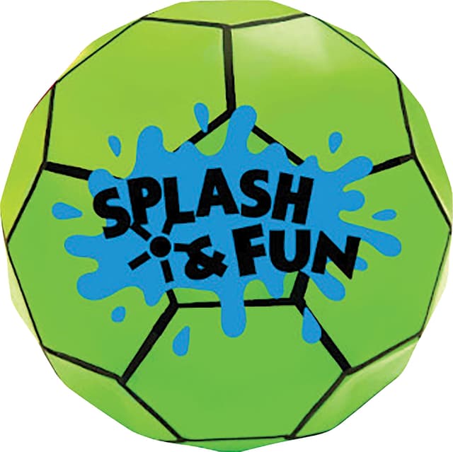 Splash & Fun Bouncer Ball # 9cm Strandball, grün schwarz