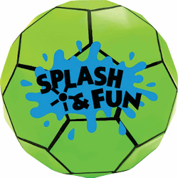 Splash & Fun Bouncer Ball # 9cm Strandball, grün schwarz