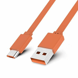 Toxaoii UE Boom Ladekabel, Netzkabel, kompatibel mit Logitech UE Boom, UE Boom 2, UE Boom 3, Megaboom, Miniboom, Roll2 Wireless Speaker (Orange)