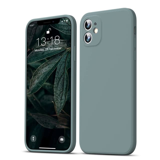 GOODVISH Hülle Kompatibel mit iPhone 11, Ultra Dünn Liquid Silicone Hülle, Kameraschutz und Bildschirmschutz, 360° Voll abgedeckte stoßfeste Handyhülle für iPhone 11 6,1 Zoll, Grün iPhone 11 (6,1") PineGrün