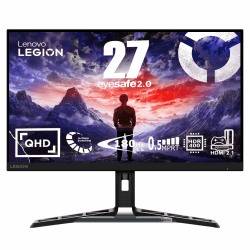 Lenovo Legion R27qe | 27" QHD Gaming Monitor | 2560x1440 | 180Hz | 450 nits | 0,5ms Reaktionszeit | HDMI | DisplayPort | AMD FreeSync | schwarz Legion R27qe 27" | QHD 180Hz Angebot bei HelloDeals