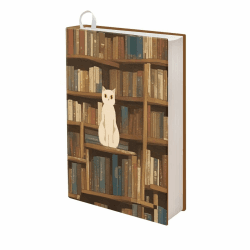 Dolyues Niedliche Bücherregal-Buchhüllen, dehnbare Buchhüllen für Lehrbuch, Hardcover-Bücher bis zu 22,9 x 27,9 cm, Katzenmuster, Bucheinband, waschbar, schützende Lehrbuchhüllen für Schule, Kinder,