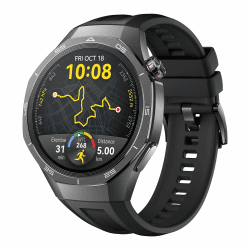 HUAWEI Watch GT 5 Pro 46 mm Smartwatch, Kunstvolles Design,Sportfunktionen auf Profi-Niveau, Health-Tracking, EKG, bis zu 14 Tage Akku, GPS, iOS & Android, +6 Monate erweiterte Garantie, Schwarz Schwarz 46mm GT 5 Pro