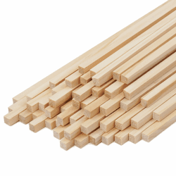 50PCS hölzerne quadratische Dübeln Stäbe Dübeln Sticks Holz 6 x 300 mm quadratische hölzerne Dübeln Stäbe Holz für Kunsthandwerk, unfertige Hartholz Sticks, DIYers, Home Decor (6mm)