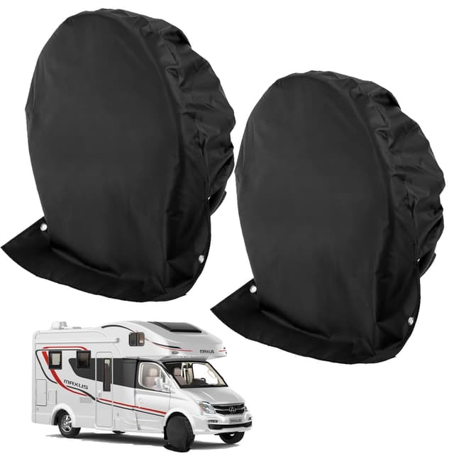 2 Stück Wohnwagen Radabdeckung,Schwarz Radabdeckung Wohnwagen,Reifenschutzhülle,Radabdeckung,Reifenabdeckung.