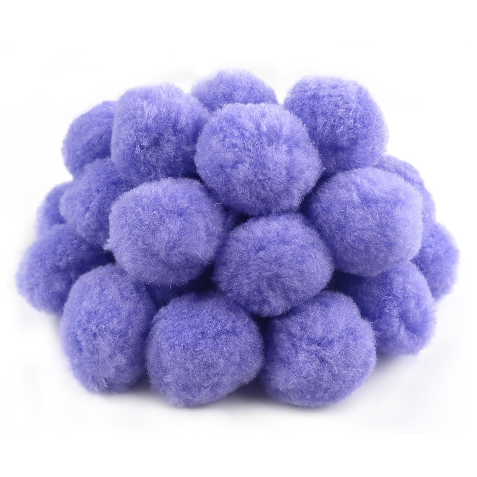 TOAOB 30 Stück Pompons zum Basteln Groß 5 cm Helle Lila Pompom Flauschigen Plüsch set Bälle Kunst Bommel für Dekorieren Verzieren Nähen DIY Lustige Kreativen Handwerk