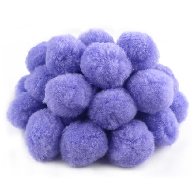 TOAOB 30 Stück Pompons zum Basteln Groß 5 cm Helle Lila Pompom Flauschigen Plüsch set Bälle Kunst Bommel für Dekorieren Verzieren Nähen DIY Lustige Kreativen Handwerk