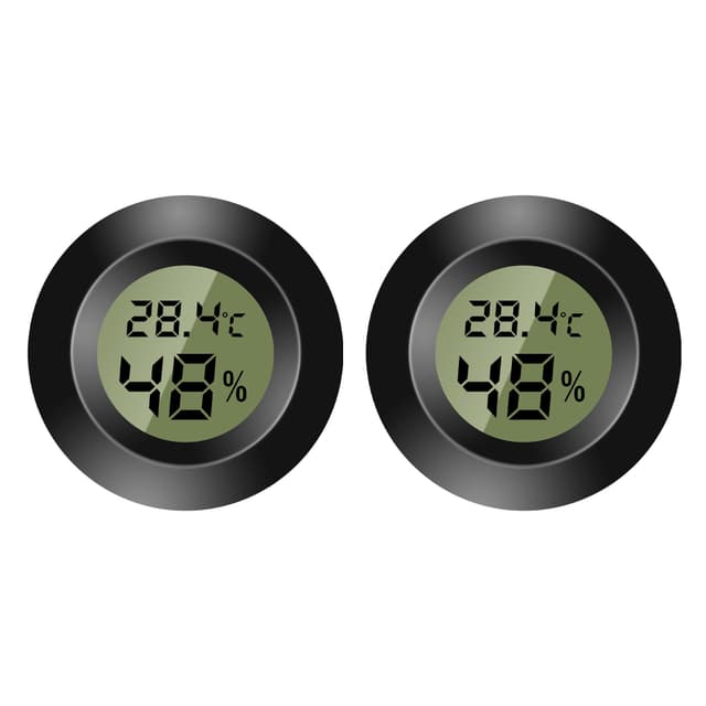 Thermometer Innen,Thermometer Digital Mini Hygrometer Thermometer Digitaler LCD-Monitor Innen Außen Feuchtemessgerät für Luftbefeuchter Keller Babyzimmer Fahrenheit oder Celsius (2)