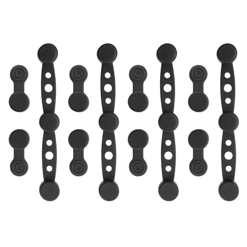 Magnetische Silikonschnallen für Heißluftfritteusen, 12 Stück Magnetische Backpapier Befestigungsschnalle, Magnet Silikon Schna zum Kochen und Backen in Der Heißluftfritteuse Schwarz Runde