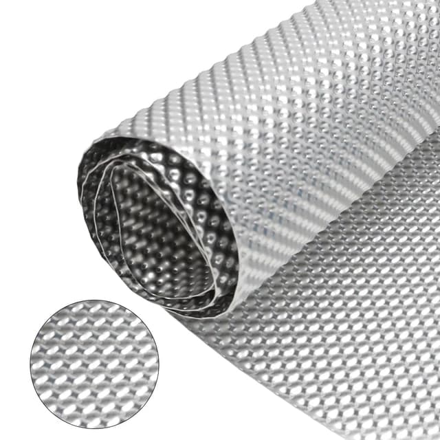 LOMUG Hitzeschutz Hitzeblech Geprägte, 100 cm x 40 cm Hitzeschutz Aluminium Platte, Fahrzeug Aluminisierter Hitzeschutzblech Reparatursatz Hitzeschild Schutzplatten für Auto Motorsport Isolierung