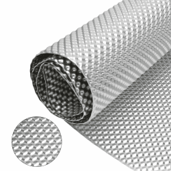 LOMUG Hitzeschutz Hitzeblech Geprägte, 100 cm x 40 cm Hitzeschutz Aluminium Platte, Fahrzeug Aluminisierter Hitzeschutzblech Reparatursatz Hitzeschild Schutzplatten für Auto Motorsport Isolierung