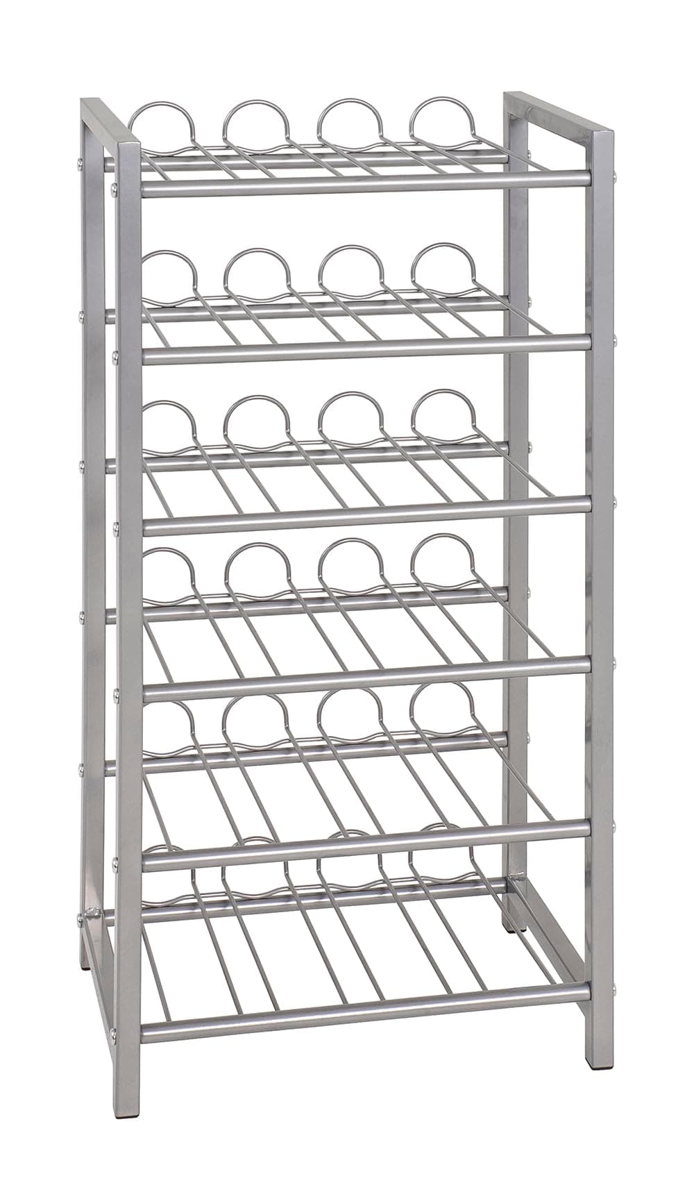 HAKU Möbel Flaschenregal alu, Metall - Maße: B 34 cm x H 72 cm x T 22 cm, Style: Modern 34 x 22 x 72 cm