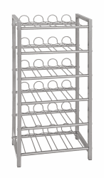 HAKU Möbel Flaschenregal alu, Metall - Maße: B 34 cm x H 72 cm x T 22 cm, Style: Modern 34 x 22 x 72 cm Angebot bei HelloDeals
