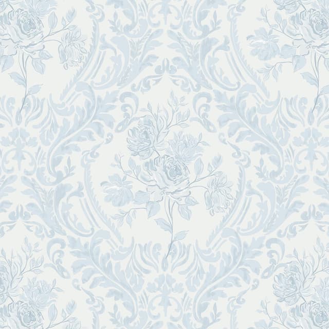 CiCiwind Selbstklebende Tapete Blumen Tapeten 44cm×10m Blau Wasserdicht Möbelfolie Vinyl Klebefolie Selbstklebend Abnehmbar Klebetapete Selbstklebend für Wand Schränke Möbel Blau 10W x 0.4L m