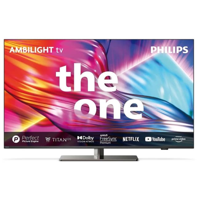 Philips Ambilight 55PUS8909 4K LED Smart TV - 55-Zoll Display mit Pixel-präziser Ultra HD Titan OS Plattform und Dolby Atmos-Klang. Funktioniert mit Alexa und Google Sprachassistent – Anthrazitgrau Smart TV 55 Zoll