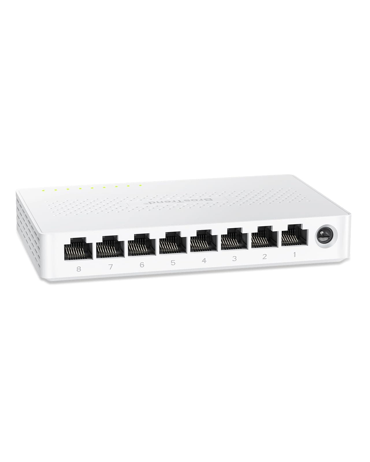 BrosTrend 8x 2.5-Gigabit Ports Ethernet Netzwerk Switch, 2.5 Gbit/s Unmanaged LAN Switch 8 Port für Home oder SOHO-Netzwerke (Lüfterlos Desktop/Wandmontage Plug-and-Play, Lifetime-Schutz) LAN Splitter