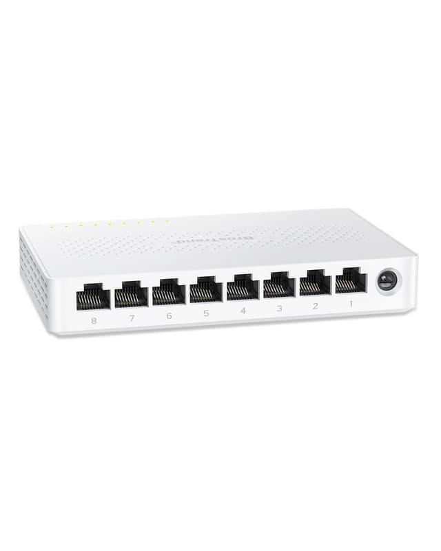 BrosTrend 8x 2.5-Gigabit Ports Ethernet Netzwerk Switch, 2.5 Gbit/s Unmanaged LAN Switch 8 Port für Home oder SOHO-Netzwerke (Lüfterlos Desktop/Wandmontage Plug-and-Play, Lifetime-Schutz) LAN Splitter