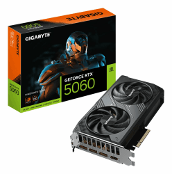 Gigabyte GeForce RTX 5060 WINDFORCE OC 8G Grafikkarte - 8GB GDDR7, 128bit, PCI-E 5.0, 2512 MHz Kerntakt, 3 x DisplayPort, 1 x HDMI, GV-N5060WF2OC-8GD Full-Height/Half-Length (FH/HL)