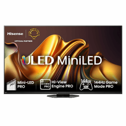 Hisense 65U8NQ 164cm (65 Zoll) Fernseher, 4K Mini LED ULED HDR Smart TV, Quantum Dot, 120Hz/ 144Hz VRR, HDMI 2.1, Game Mode Pro, 2.1.2 Kanal Sound, Dolby Vision IQ & Atmos, Anthrazit, [2024] 65 Zoll MiniLED U8 120 Hz Angebot bei HelloDeals