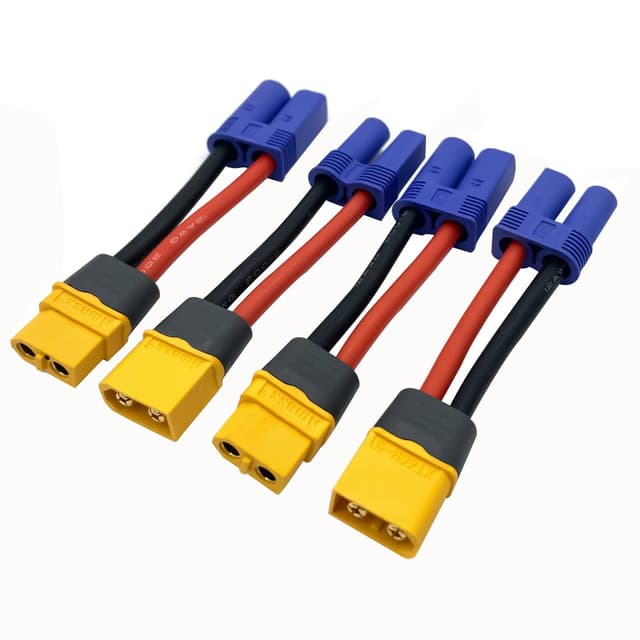 2 Paare XT60 XT-60 XT60H Stecker Stecker Stecker Stecker Stecker Stecker Adapter Kabel EC5 Stecker Stecker Stecker Stecker Adapter Kabel mit 12AWG Silikon Kabel